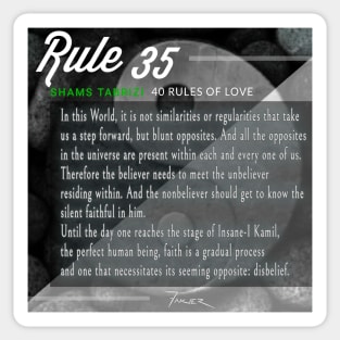 40 RULES OF LOVE - 35 Sticker